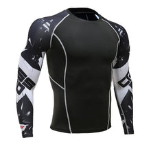 Load image into Gallery viewer, Men's Sports Suit Compression Clothing Fitness Training kit Thermal Underwear MMA rashgard male Quick drying shirt Sportswear
