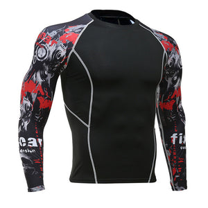 Man Compression Sports Suit Quick drying Perspiration Fitness Training MMA  Kit rashguard Male Sportswear Jogging Running Clothes,Men sportswear