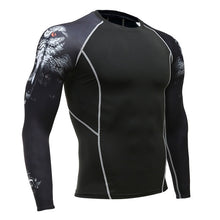 Load image into Gallery viewer, Men's Sports Suit Compression Clothing Fitness Training kit Thermal Underwear MMA rashgard male Quick drying shirt Sportswear