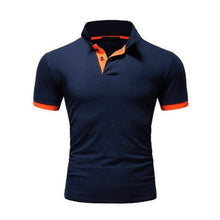 Load image into Gallery viewer, Summer short Sleeve Polo Shirt menTurn-over Collar Slim casual fashion Breathable Solid Color Business polo shirt smens clothin