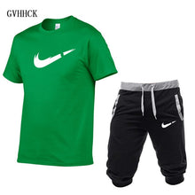 Load image into Gallery viewer, Summer New Tracksuit Men Shorts Casual Men's Sportswear Suit Shorts Brand Clothing Two Pieces Top Tee+Shorts Sweat Suits 2019